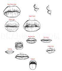 how to draw lips step by step drawing