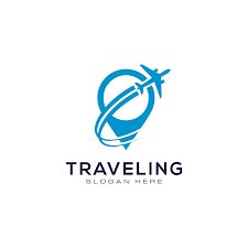 travel logo with pin shape masterbundles