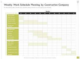civil contractors weekly work schedule