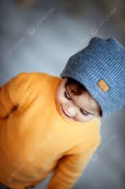 cute baby boy wearing stylish warm