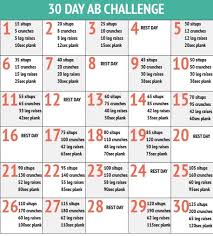 30 Day Ab Challenge Day One