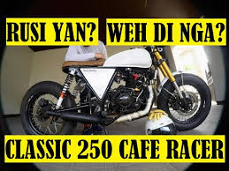 rusi clic 250 modified to cafe racer