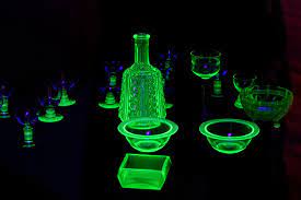 I read uranium and thought that's super dumb keeping those, get that yummy radiation then!. Uranium Glass Collectible Radioactive Glassware From A Bygone Era