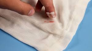 remove dried blood stains from fabric
