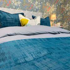 Slate Grey And Teal Bedding Set By