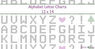 Letter Charts Entire Alphabet 12 X 14 Stitches N Scraps