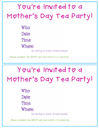 mother s day tea party invites rsvp cards
