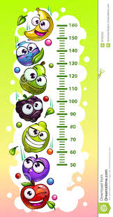 Kids Height Chart Template Stock Vector Illustration Of