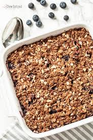 Eat it a la mode with some frozen yogurt. Easy Healthy Blueberry Crumble Chew Out Loud