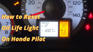 how to reset oil maintenance light on a