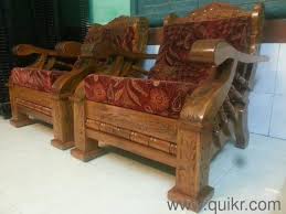 Come with 2 cushion pillow. 3 1 1 Well Maintained Pure Mysore Teakwood Custom Made Wooden Sofa Set With Cushions Made By Order Almost Home Office Furniture Shanthinagar Bangalore Quikrgoods