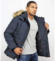 Men Winter Coat With Faux Fur Collar
