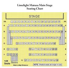 Main Stage Seating Chart Limelight Theatre