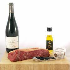 steak and wine gift box by paul