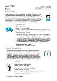 Nursing Cv Template Nurse Resume Examples Sample
