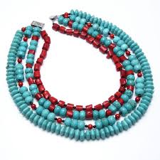 c turquoise strand necklace