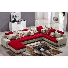 red and cream modern designer sofa set