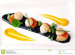 Dish From Scallops Italian Restaurant Menu Stock Photo Image Of