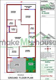 30x70 House Plan 30 By 70 Front