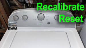 Whirlpool washer reset calibration - YouTube