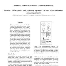 Chateval A Tool For The Systematic Evaluation Of Chatbots