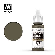 Vallejo Model Color Us Olive Drab 70887 For Painting Miniatures