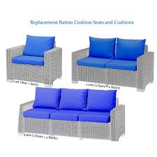 Replacement Rattan Cushion Pads Royal