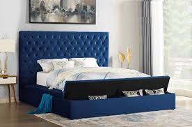 Yy136 Blu Blue Tufted Velvet Fabric
