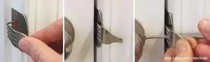 The fork lock, however, is easy to make, and is very useful when wanting to add a little extra security to a motel room, public restroom (which often have broken locks), or on any interior or exterior door. How To Secure A Door Without A Lock Quora