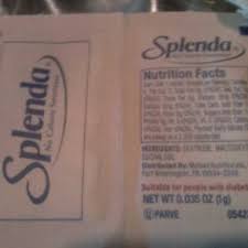 no calorie sweetener and nutrition facts
