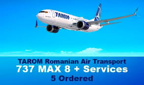 tarom orders five boeing 737 max 8
