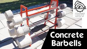 how to make homemade concrete barbell
