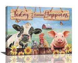 Farm Animal Decor Wall Art Country