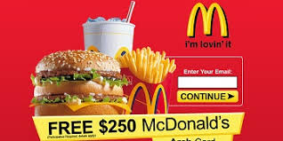 Check spelling or type a new query. Get Free 250 Mcdonalds Gift Card Now
