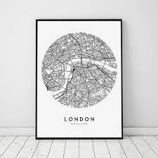 London Wall Art London Map Print