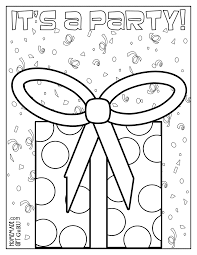 Because the best birthday gift from kids is colored coloring page. Birthday Party Coloring Pages Printables Coloring Pages For All Ages Coloring Home