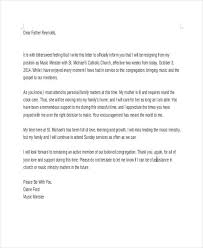 church resignation letter template