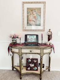 catholic home altar set up joyfully