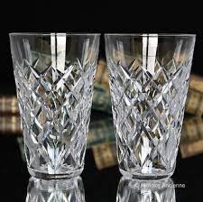 Drink Glasses Cut Crystal Adare Pattern