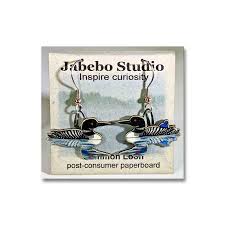 jabebo common loon earrings the