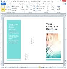 Microsoft Word Pamphlet Template Beautifully Designed Fold Brochure