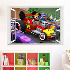 Mickey Mouse Driving Racing Car 3d