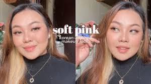 soft pink korean makeup for beginners