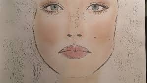 drawing with makeup a face chart