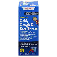 cold cough sore throat liquid berry