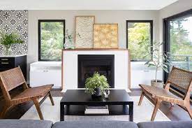 Mid Century Modern Style Fireplace With