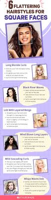 flattering hairstyles for square faces