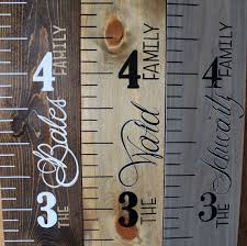 Wood Growth Chart Ruler Hand Painted Growth Chart Ruler