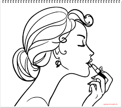 makeup coloring pages coloring home