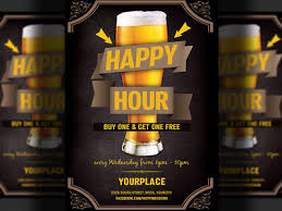 Beer Promotion Happy Hour Flyer Template By Hotpin Dribbble Dribbble